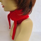Sophie Scarf Bright Red Gift Ready Neck Warmer Handknit Women Neckerchief — photo 4