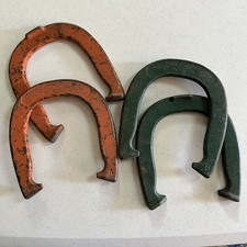 Vtg Official Diamond Double Ringer Horseshoe Set 2 1/2 LBS Each Drop-forged
