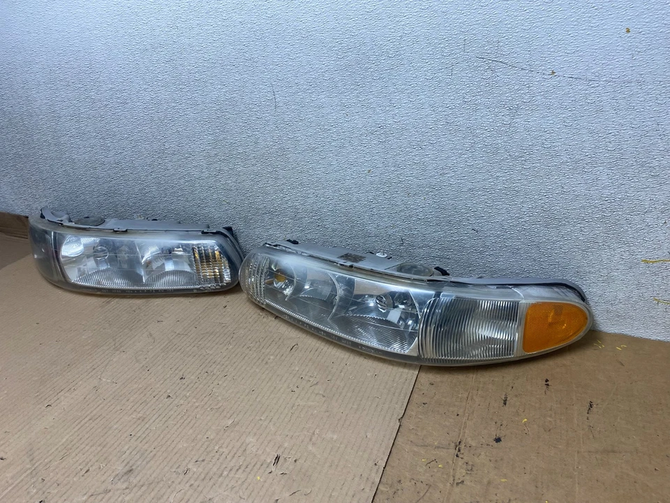 1997-2005 Buick Century Left+Right Side Headlights Halogen U2607 DW - Image 2 of 4