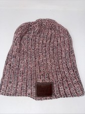 Love Your Melon Black Speckled Pink Knit Slouch Cotton Beanie USA Made