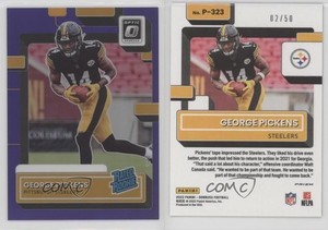 2022 Panini Donruss Rated Optic Preview Purple /50 George Pickens Rookie RC