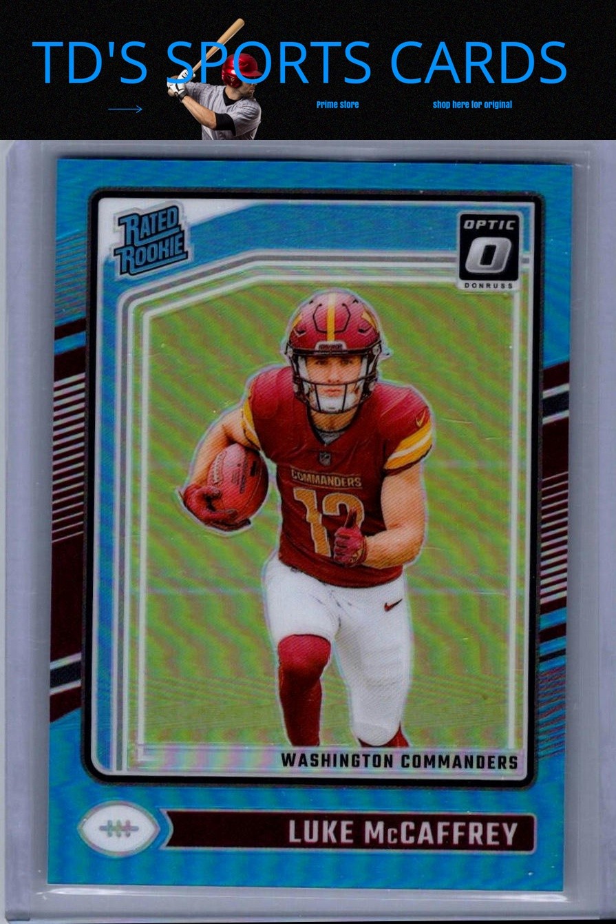 2024 Donruss Optic #268 Luke McCaffrey Aqua #/299