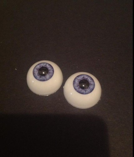  22 mm Pabol New Blue Reborn Doll Eyes Acrylic half round Fast SHIPPING - Picture 1 of 1