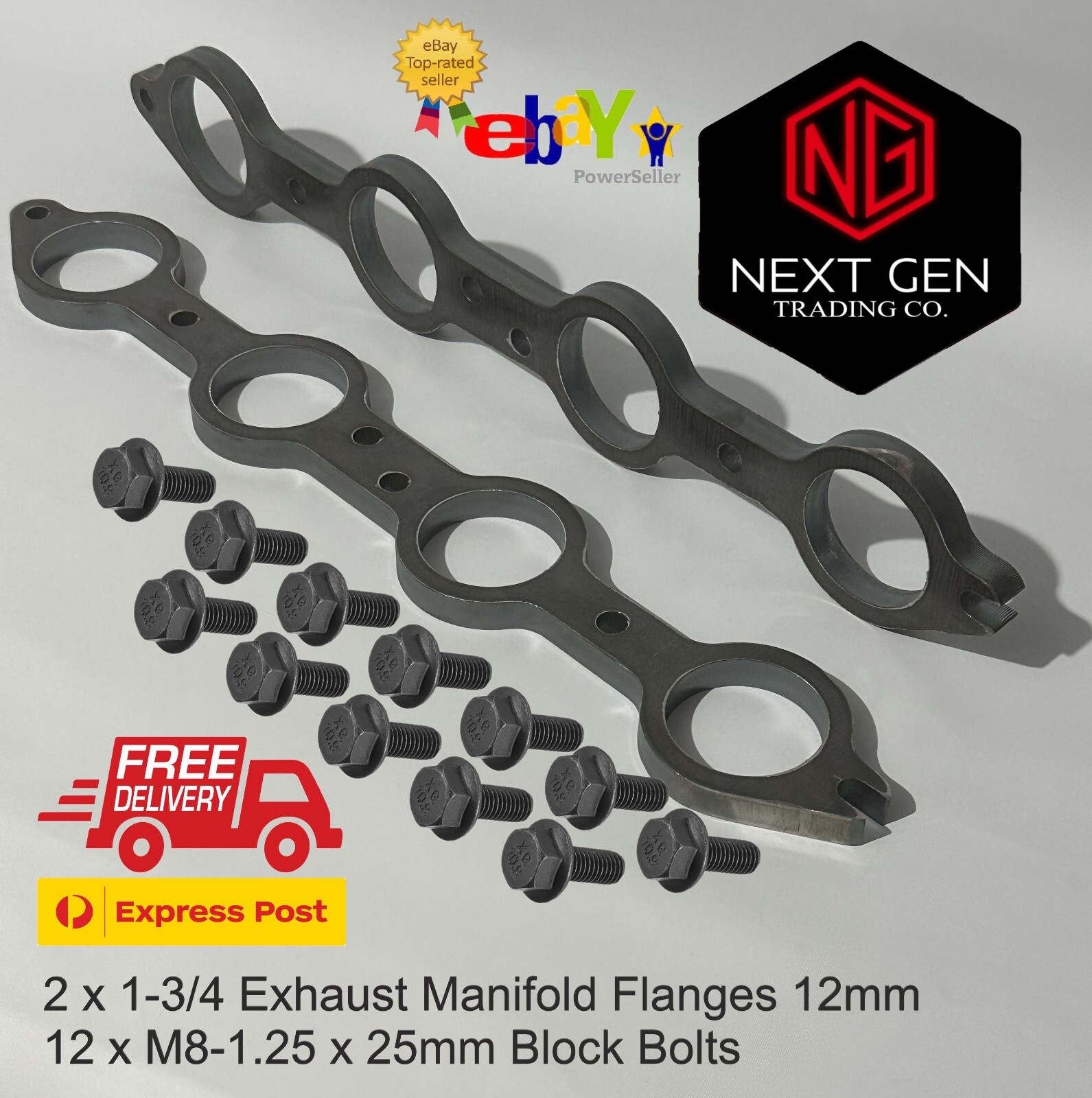 Exhaust Manifold Flange 1 3/4" Port Suit Holden GM LS LS1 LS2 LS3 Header Turbo eBay