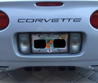 SR1 Performance C5 Corvette Rear Stainless Steel Letter Inserts - High Polish, Peel & Stick, Made In USA