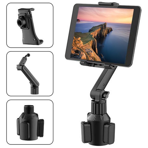 Car Cupholder Laptop 360° Adjustable Tablet Handle Tablet Holder Non-slip - Picture 8 of 12