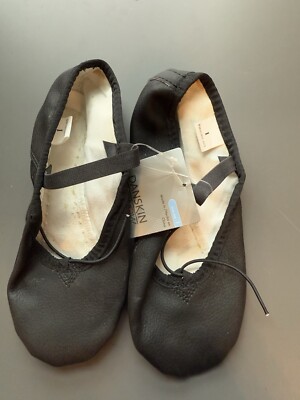 nwt Black DANSKIN Now Girls DANCE Shoes Slippers Ballet Full Sole Size 1