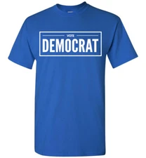 VOTE DEMOCRAT T-Shirt (White Box), Men Women Youth Kid Tank Long Tee