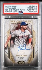 2022 Topps Tier One Pete Alonso Tier One Talent Auto PSA 8.5 /149