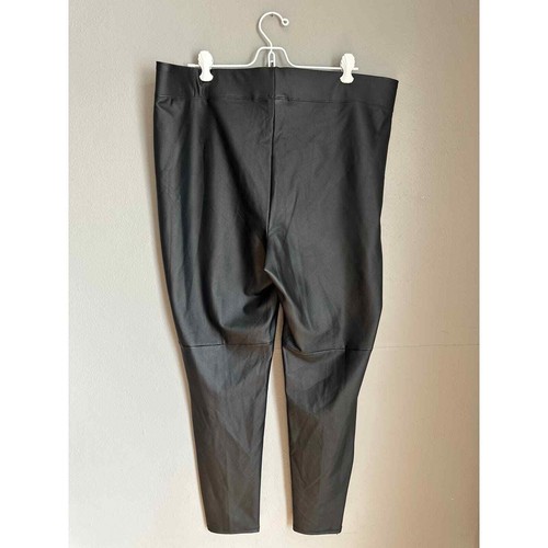 Lane Bryant Damen Legging Pull On Reißverschluss Knöchelhoch Taille Kunstleder Schwarz 18/20 - Bild 3 von 5
