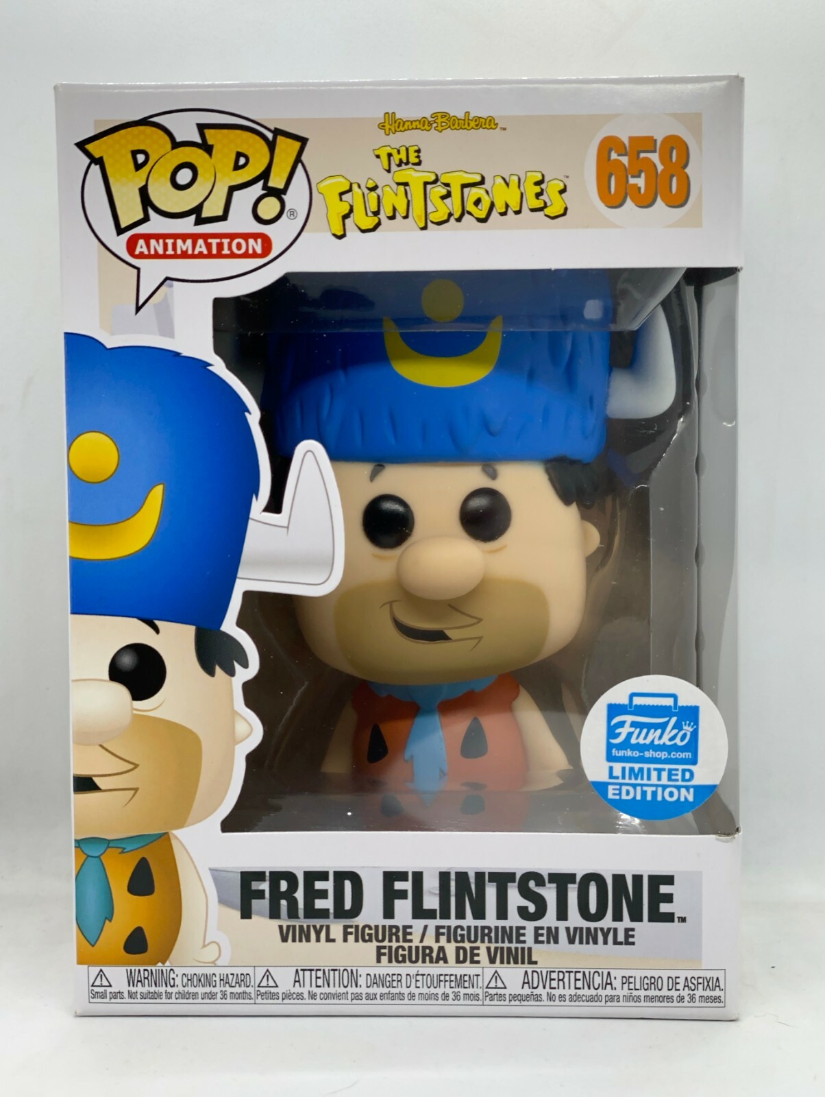 Funko Pop Animation The Flintstones 658 Fred Flintstone With Buffalo Hat Nuovo