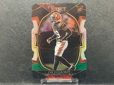 2022 Panini Select Cameron Taylor-Britt #72 Black & Green Prizm Die Cut  Rookie