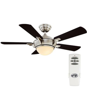 44 In Led Ceiling Fan Indoor Brushed Nickel With Light Kit And