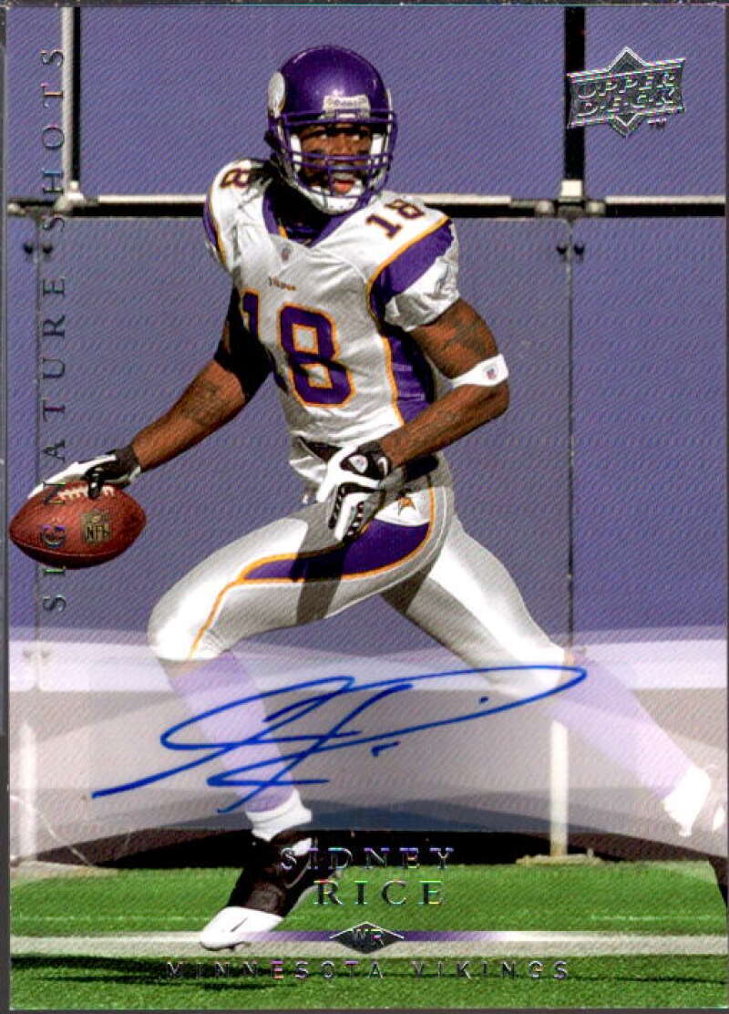 Sidney Rice Card 2008 Upper Deck Signature Shots #SS18