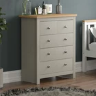 SALE Chest of Drawers 5 Drawer Sideboard Clothes Bedroom Storage Furniture Grey