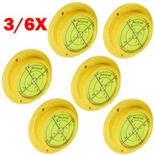 3/6pcs Round Bubble Level 90mmX17mm High Precision Circular Spirit Level Yellow