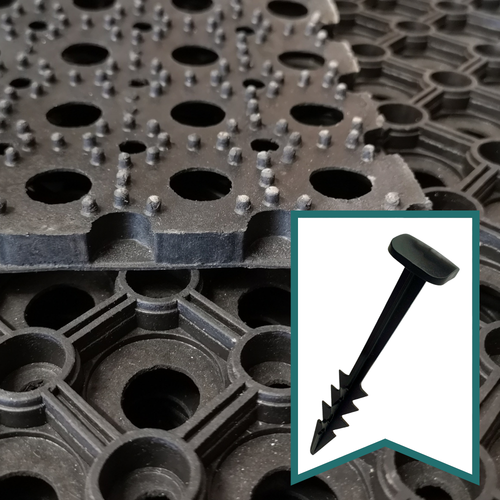 Rubber Grass Mat Horse Stable Field Gateway 1.5M x 1M x 22mm + Free