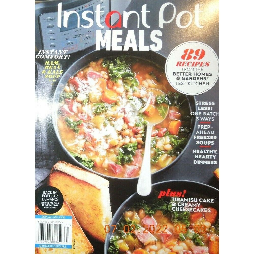 INSTANT POT MEALS 89 recipes STRESSLESS instant comfort FREEZER SOUP hearty-image