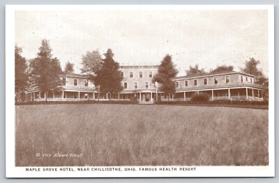 Chillicothe Ohio Postcard Maple Grove Hotel Famous Health Resort