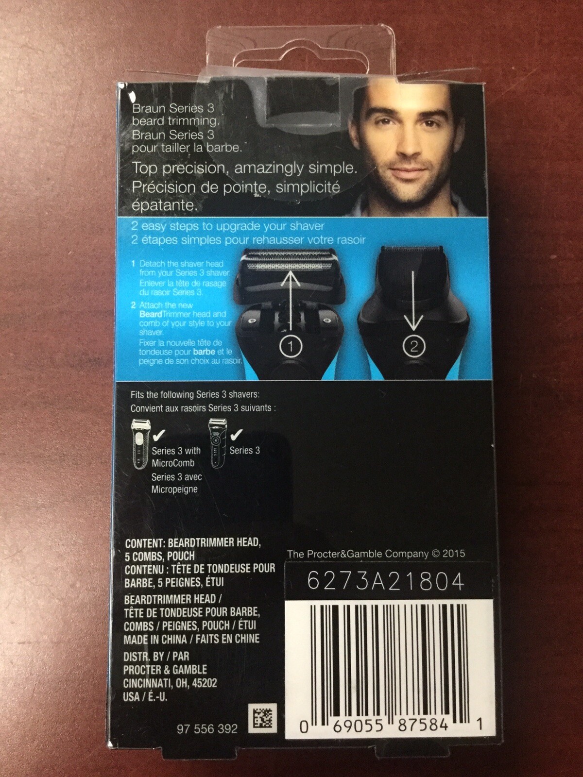 Braun Series 3 BT32 Beard Trimmer Head Attachment & 5 Combs NEW SEALED