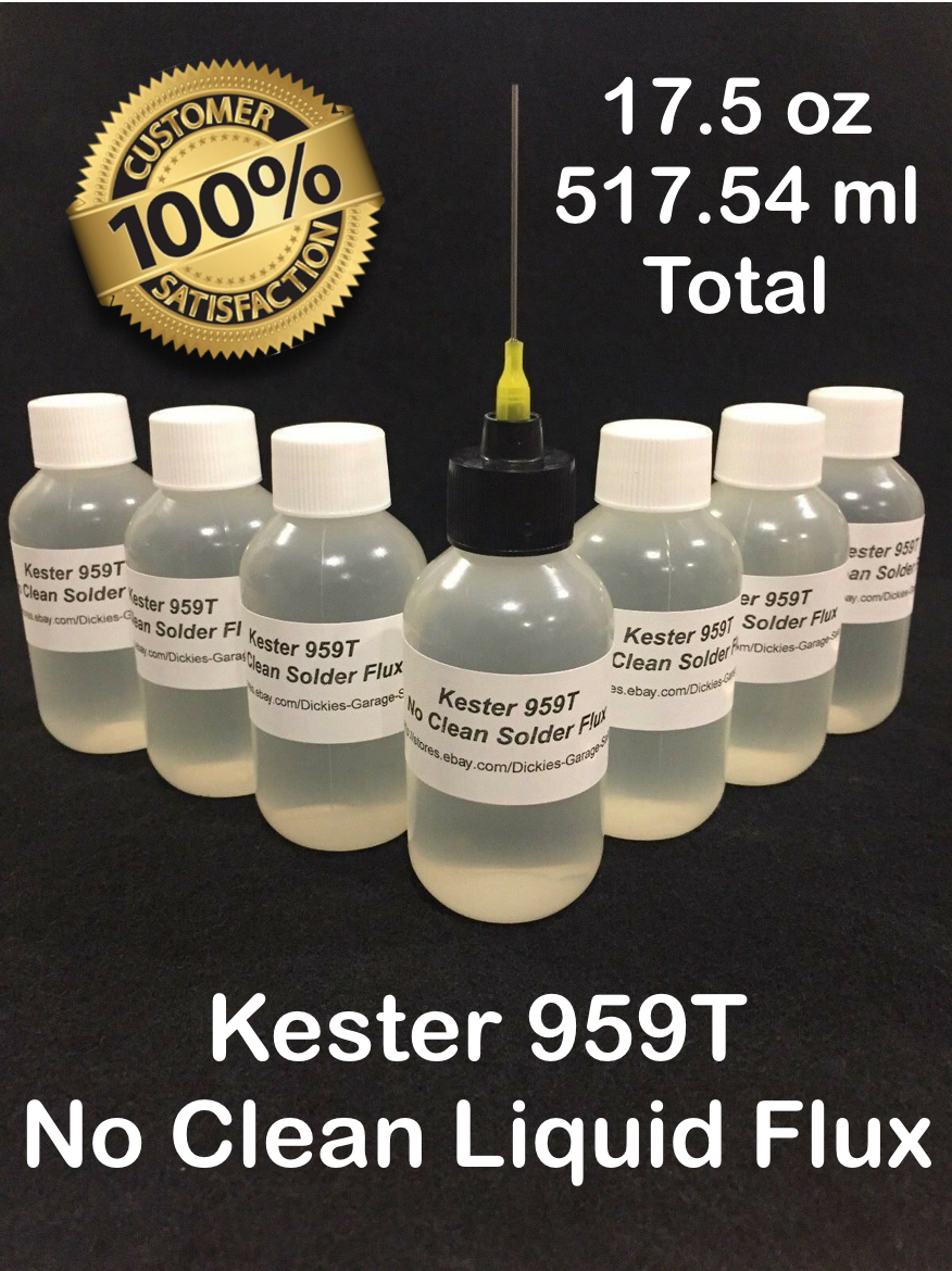 517.54ml / 17.5oz OF KESTER 959T NO CLEAN LIQUID FLUX + NEEDLE TIP