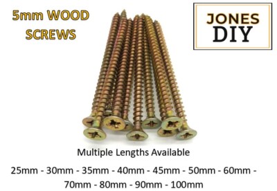 5MM HOLZSCHRAUBEN MEHRZWECK SENKKOPF HOLZSCHRAUBE TIMCO HOLZ WOODSCREWS
