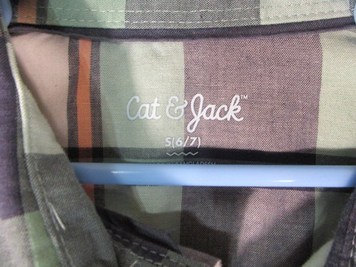 Cat & Jack Boys Regular Button-Up Plaid Shirt Long Sleeve Size S Multicolor - Picture 4 of 6