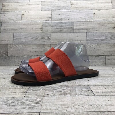Sanuk Yoga Gora Gora Women s  Coral/Orange double strap sandals Sz 9/40