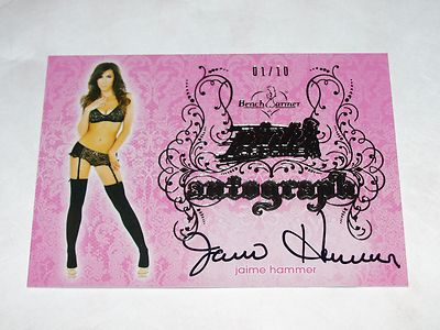 2015 Benchwarmer JAIME HAMMER #36 Pink Archive Pewter Foil/10 PLAYBOY Penthouse
