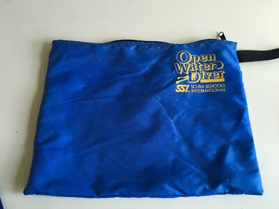 SSI Open Water Diver 11'' x 14'' blue nylon diving/scuba bag w/wrist strap