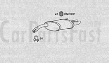 EXSB6049 Échappement Arrière Tuyau Saab 93 2.0 Essence / Bio Break 01/2006 à 03/