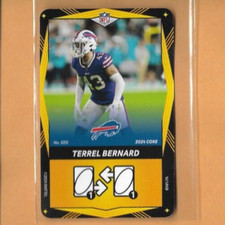 2024 Mattel UNO Elite Core Edition-TERREL BERNARD Yellow, Buffalo Bills #020