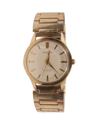Hallmark 53 Vintage Watch 10k Gold Filled Top Stainless Bk Self Winding