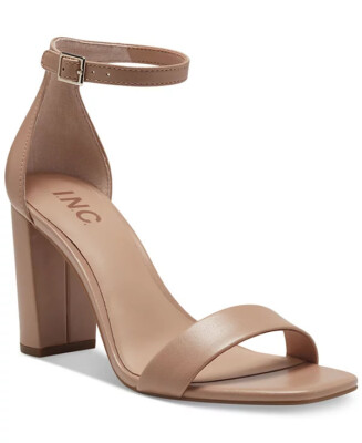 I.N.C. International Concepts Women's Lexini Two-Piece Sandals | Dark Almond-5.5