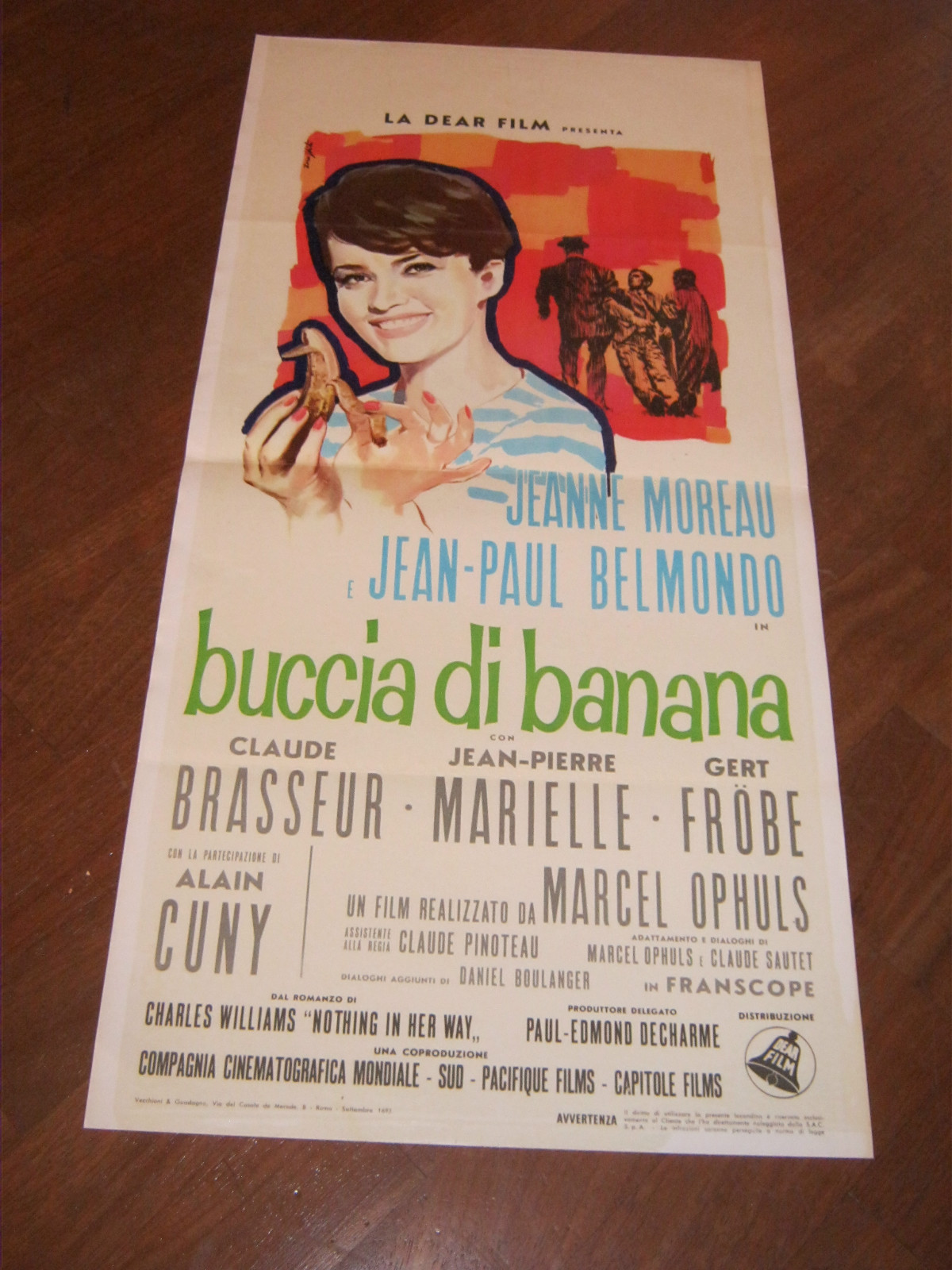 Locandina originale film Buccia di banana (1963) - Regia di Marcel Ophüls
