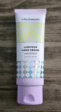 Refreshments Luscious Hand Cream Lotion Unscented NEW & SEALED 2 fl oz/60 ml