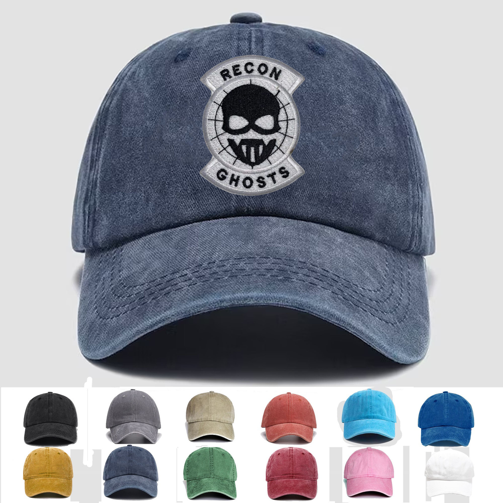 Custom Embroidered Hat US Army Recon Ghosts, Trucker Hat, Veteran Cap, Gift Idea