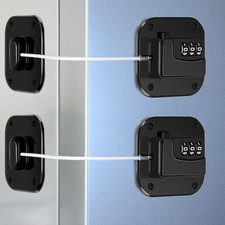 Fridge Lock Refrigerator Freezer Child Locks for Cabinets and Drawers Easy Insta
