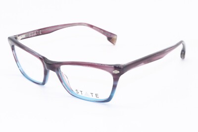 NEW STATE HARPER GRAPE CAPRI TEAL FADE AUTHENTIC DESIGNER EYEGLASSES 51-18