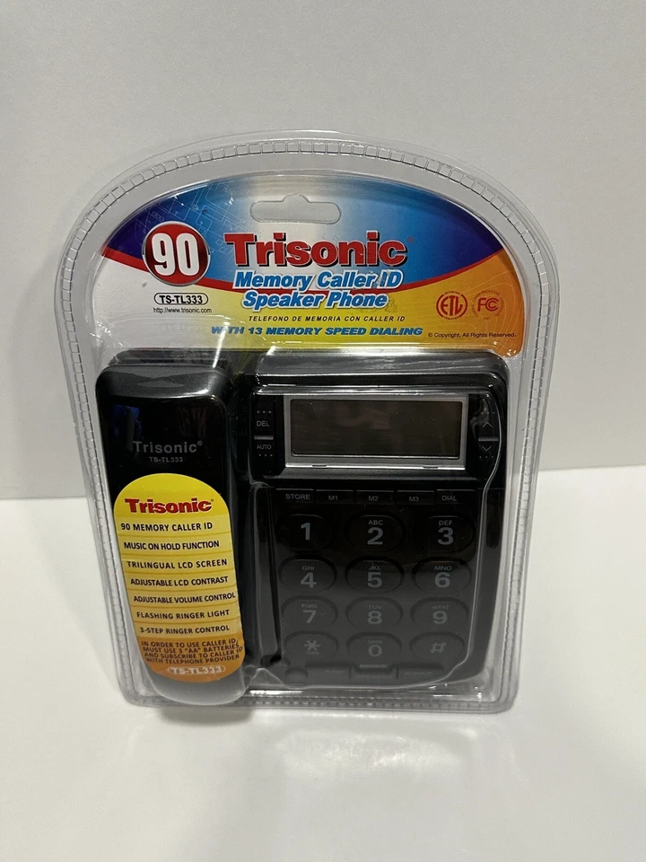 Altavoz de número grande para teléfono botón grande pantalla negra trisonica con cable Foto 2 de 4