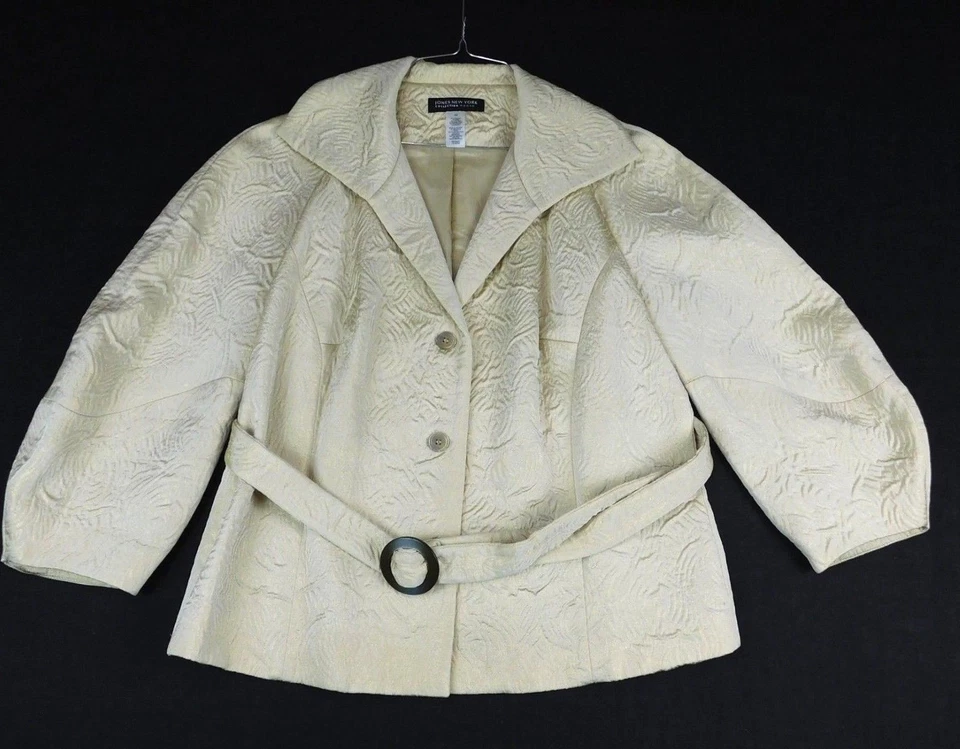 Jones New York Collection Women Gold Blazer Belt Sz 0X - Image 2 of 4