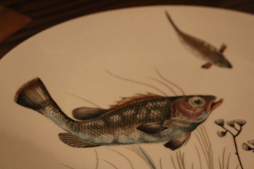 Vintage Johnson Bros. Made in England FISH Oval Dinner Plate Design No. 2 - Picture 6 of 8
