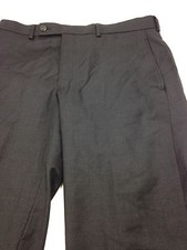  250 Bloomingdale's men Gray Slim-Fit Dress Trousers Pants 33 W 35 L DAMAGED 