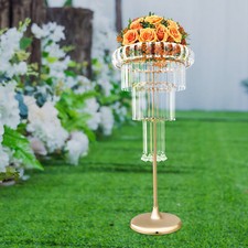Gold Flower Stand, Wedding Flower Stand, 4 Tier Floor Standing, Countertop Mount