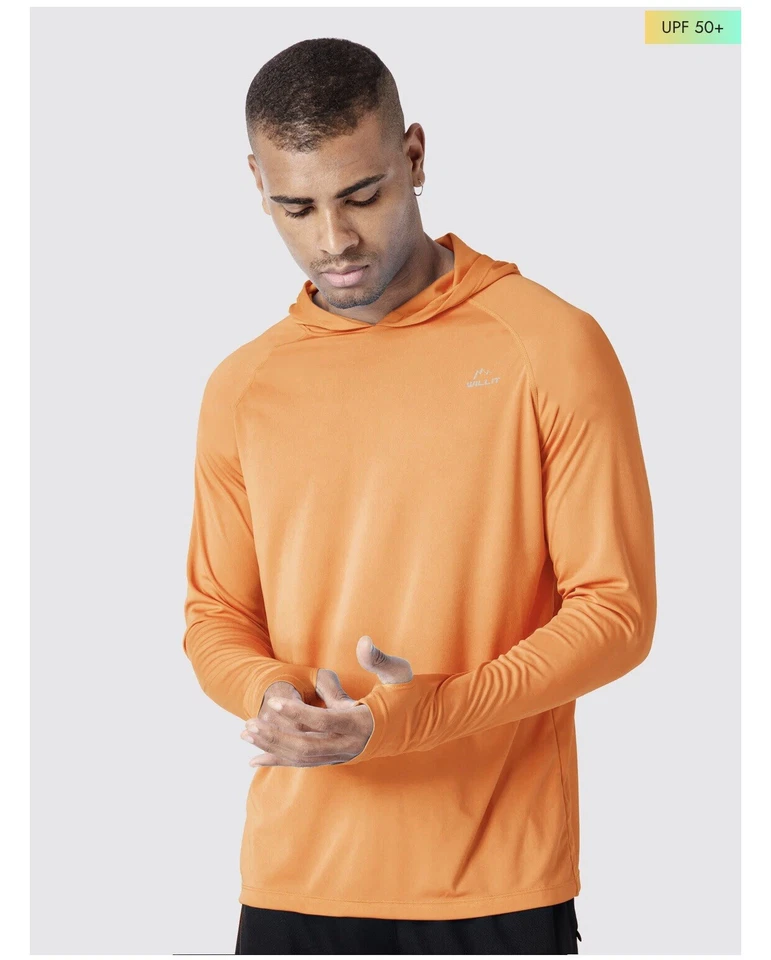 Camisa de manga larga Willit para hombre UPF 50 mandarina talla XL Foto 4 de 4