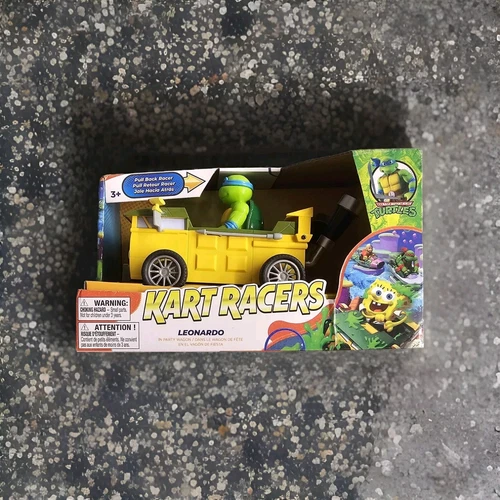 Teenage Mutant Ninja Turtles Leonardo Kart Racers Pullback Car NEW Sealed In Box