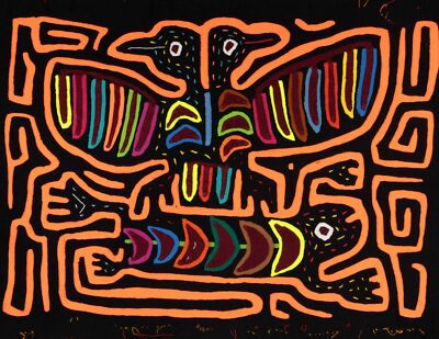 Black And Neon Orange Optical Illusion Kingfisher Mola