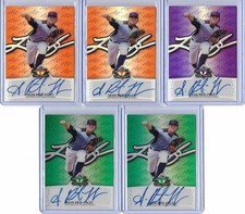 2014 Leaf Valiant Draft Sean Reid-Foley Base Green Prismatic RC Auto Blue Jays