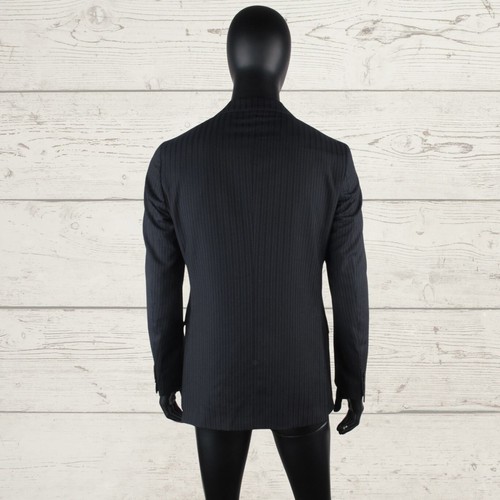 TAGLIATORE NAPOLI Bruce Men's Black Pinstripe Suit Jacket Blazer 50 R 40'' Slim - Picture 6 of 24