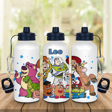 PERSONALISED 'TOY STORY' MOVIE 600ML ALUMINIUM GLOSSY WATER BOTTLE.